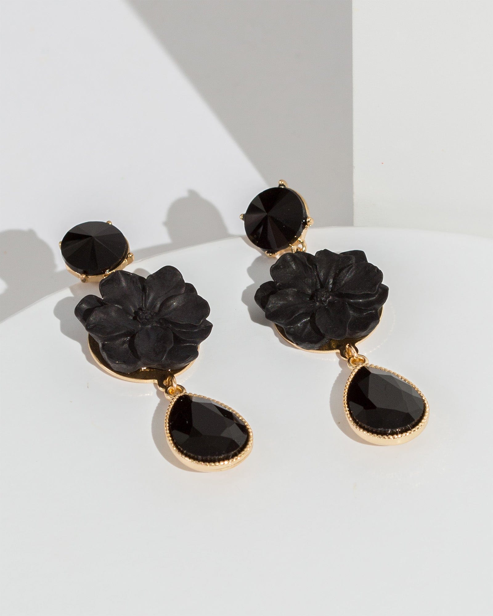 Crystal deals flower earrings