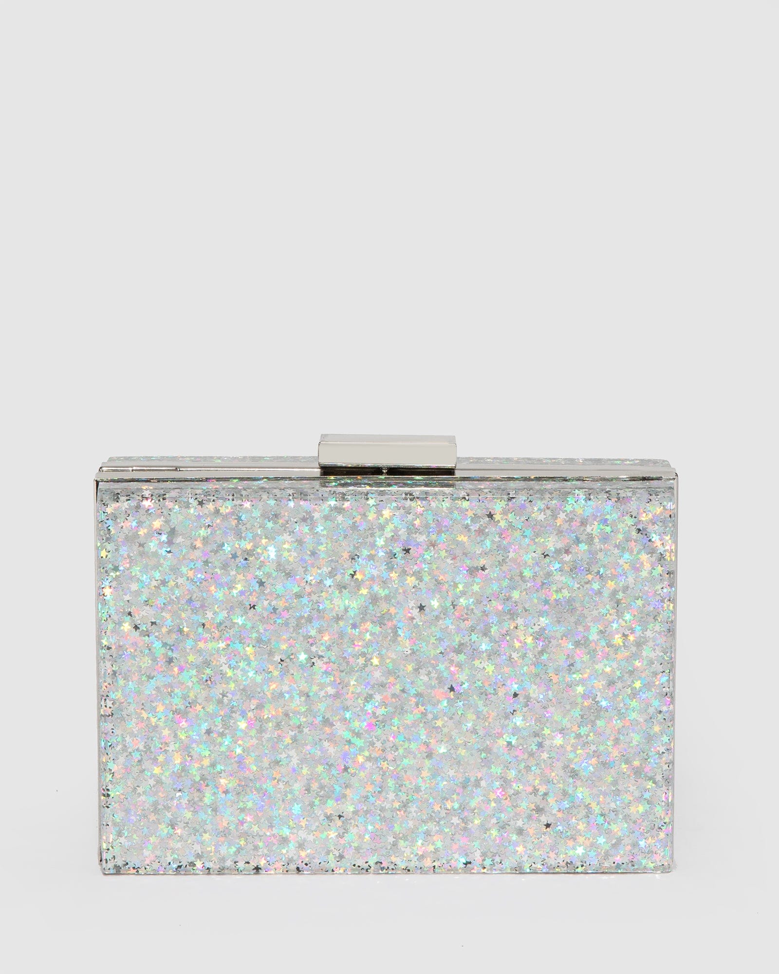 Holographic deals clutch bag