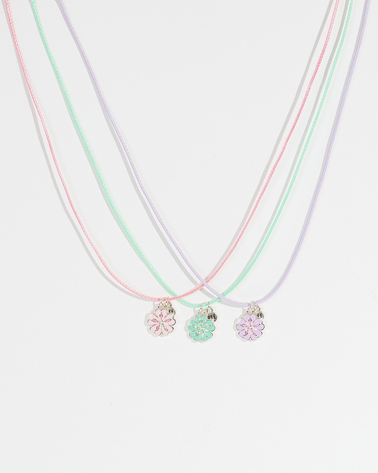 Multi Colour Flower BFF Necklace Pack Online