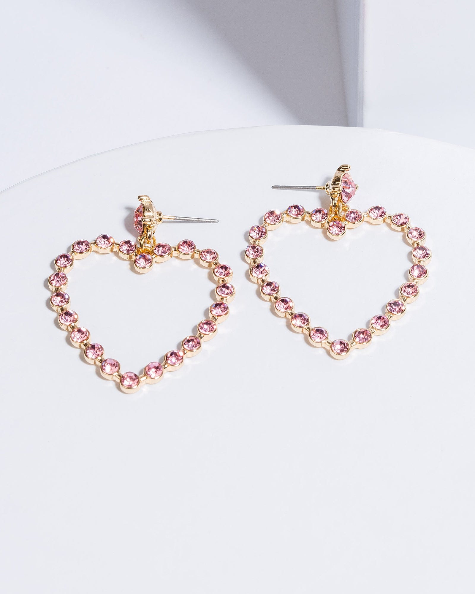 Heart shaped on sale dangle earrings