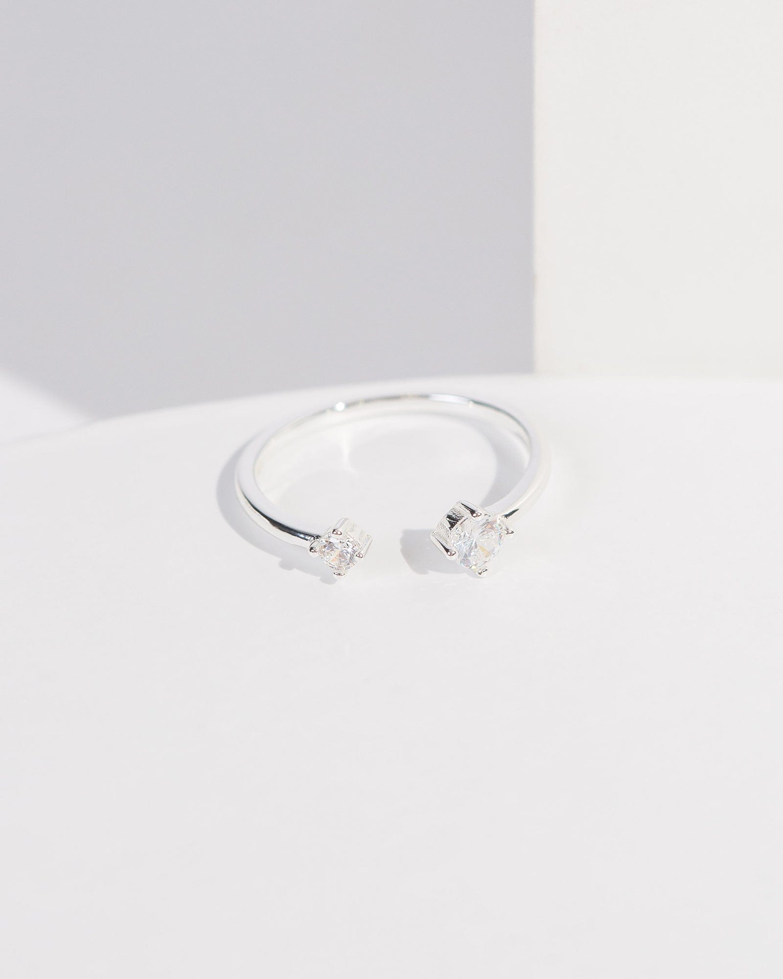 Silver Double Crystal Open Ring Online | Colette Hayman – colette