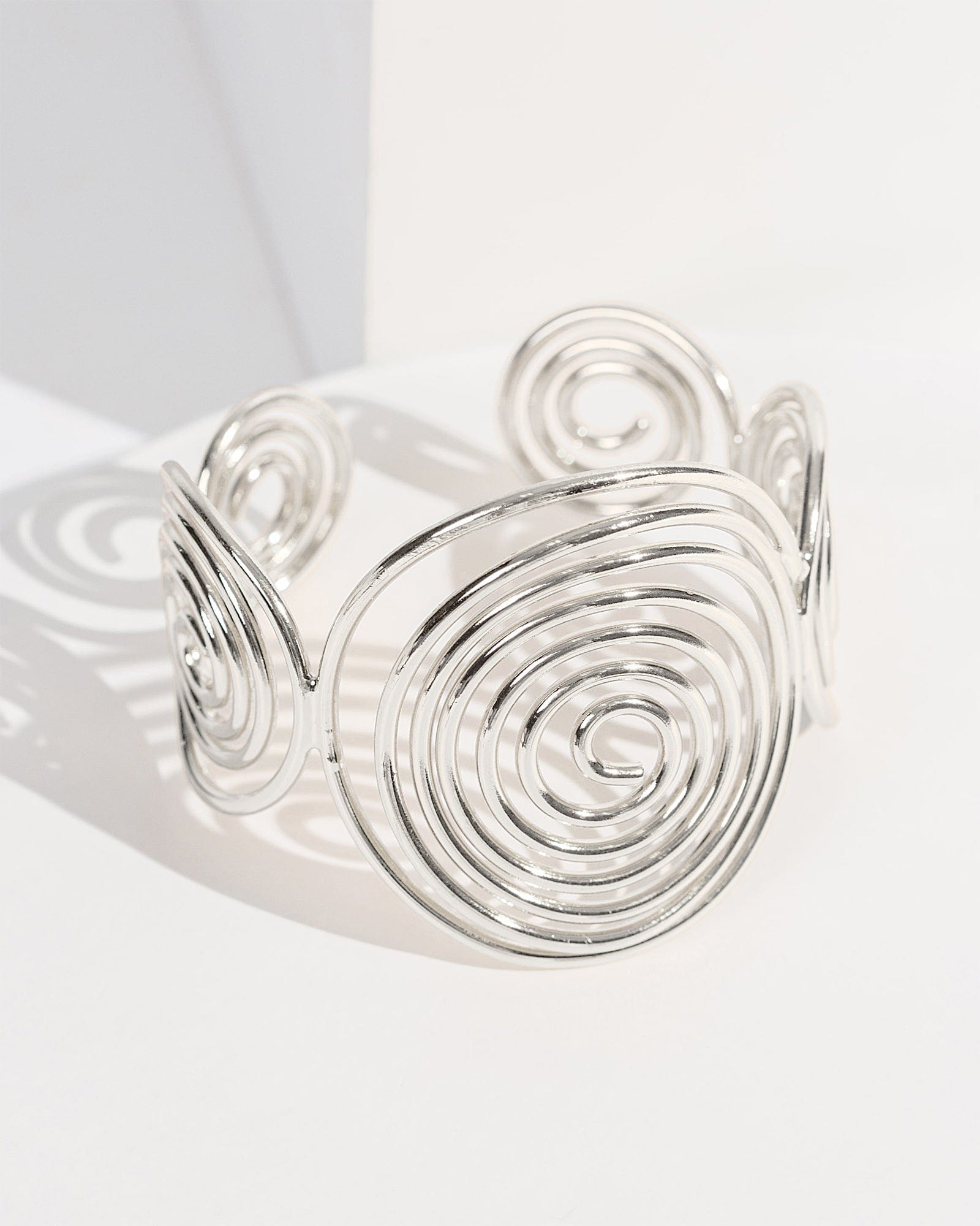 Silver 2024 spiral bracelet