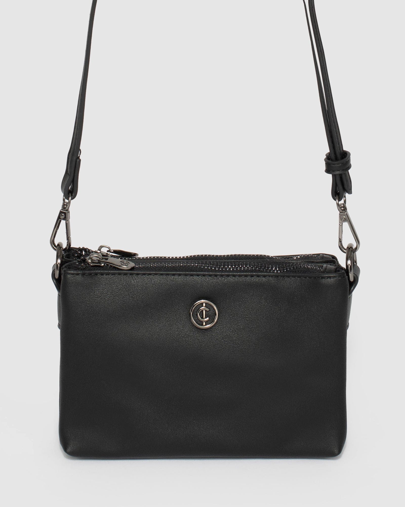 Black Double Crossbody Bag