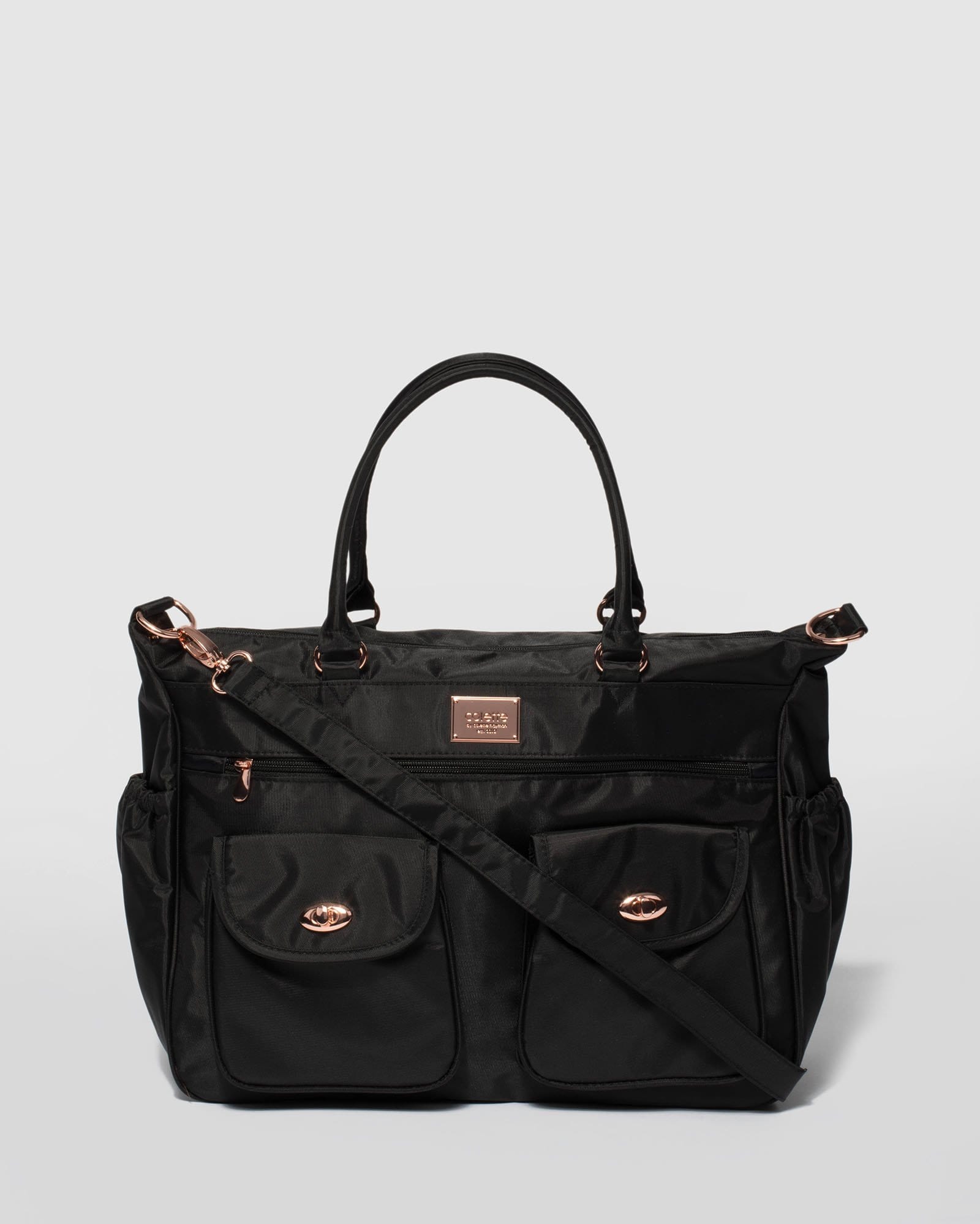 Black Nylon Baby Travel Bag colette by colette hayman