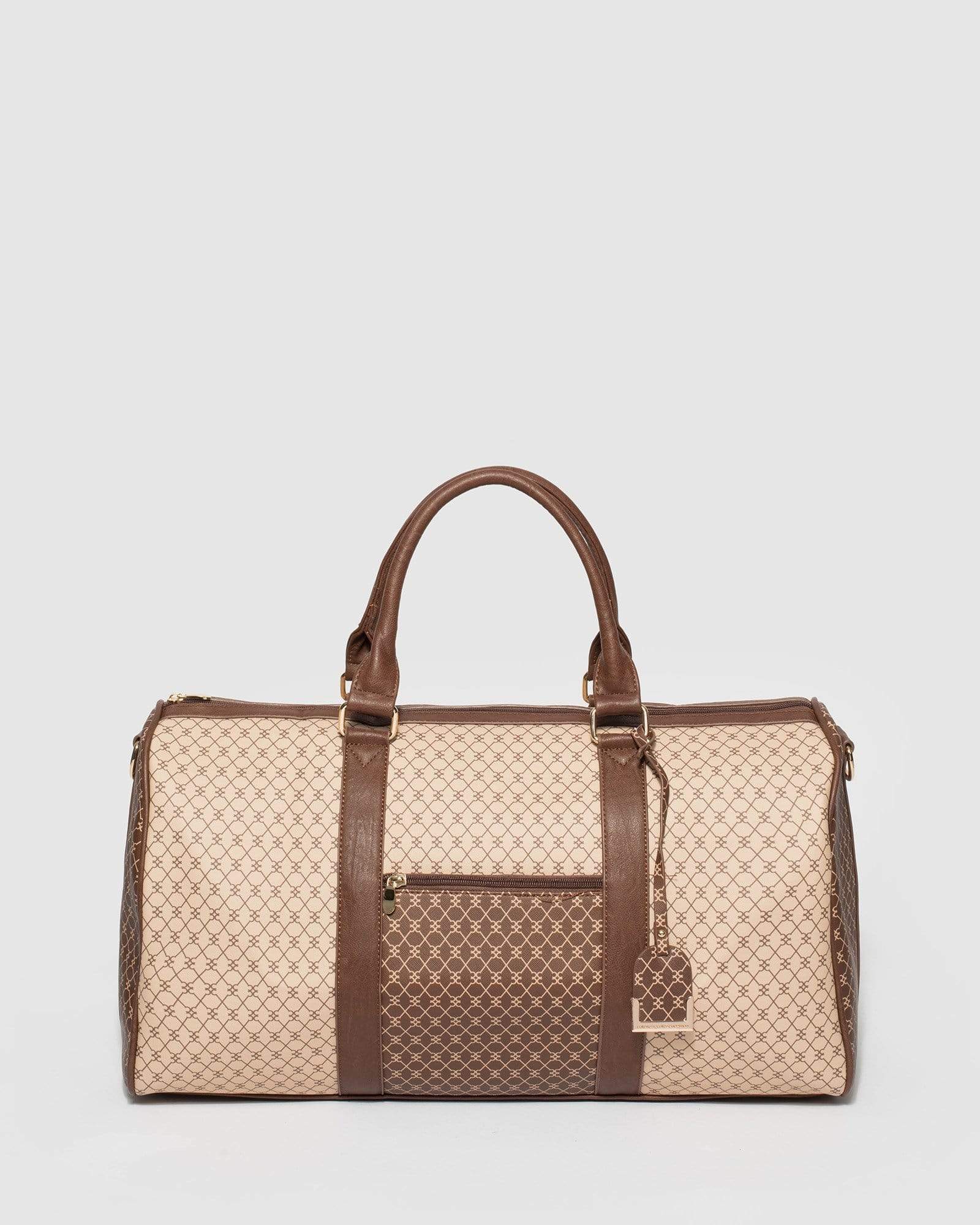 River island monogram hot sale weekender bag