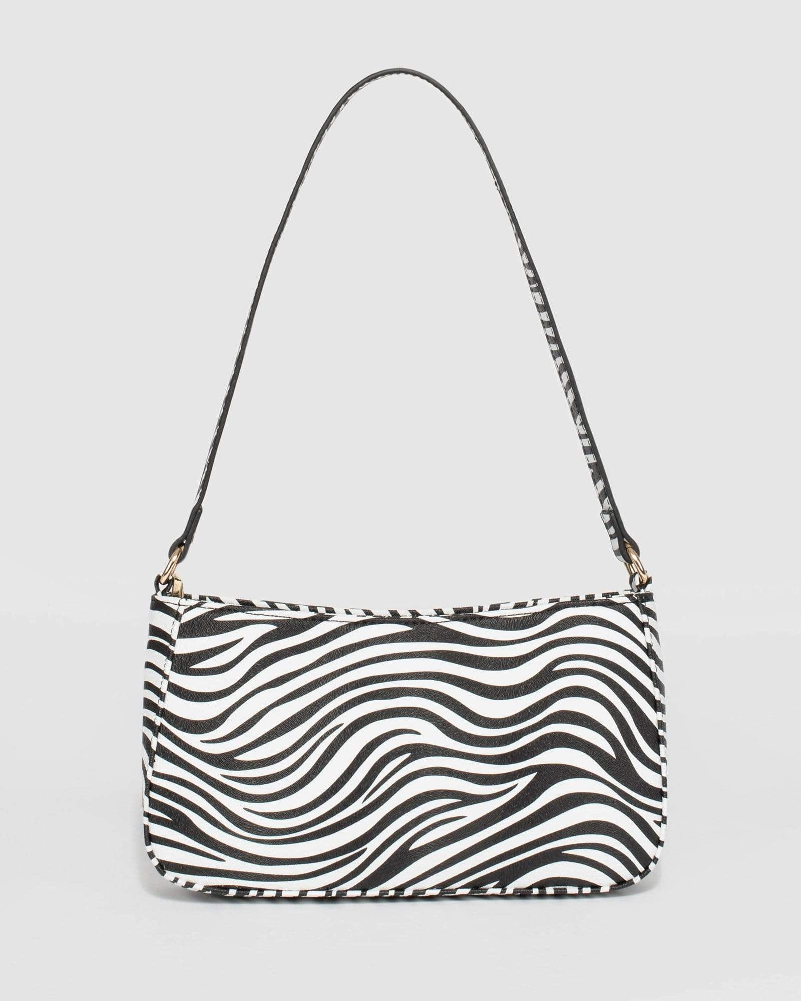 Zebra print best sale shoulder bag