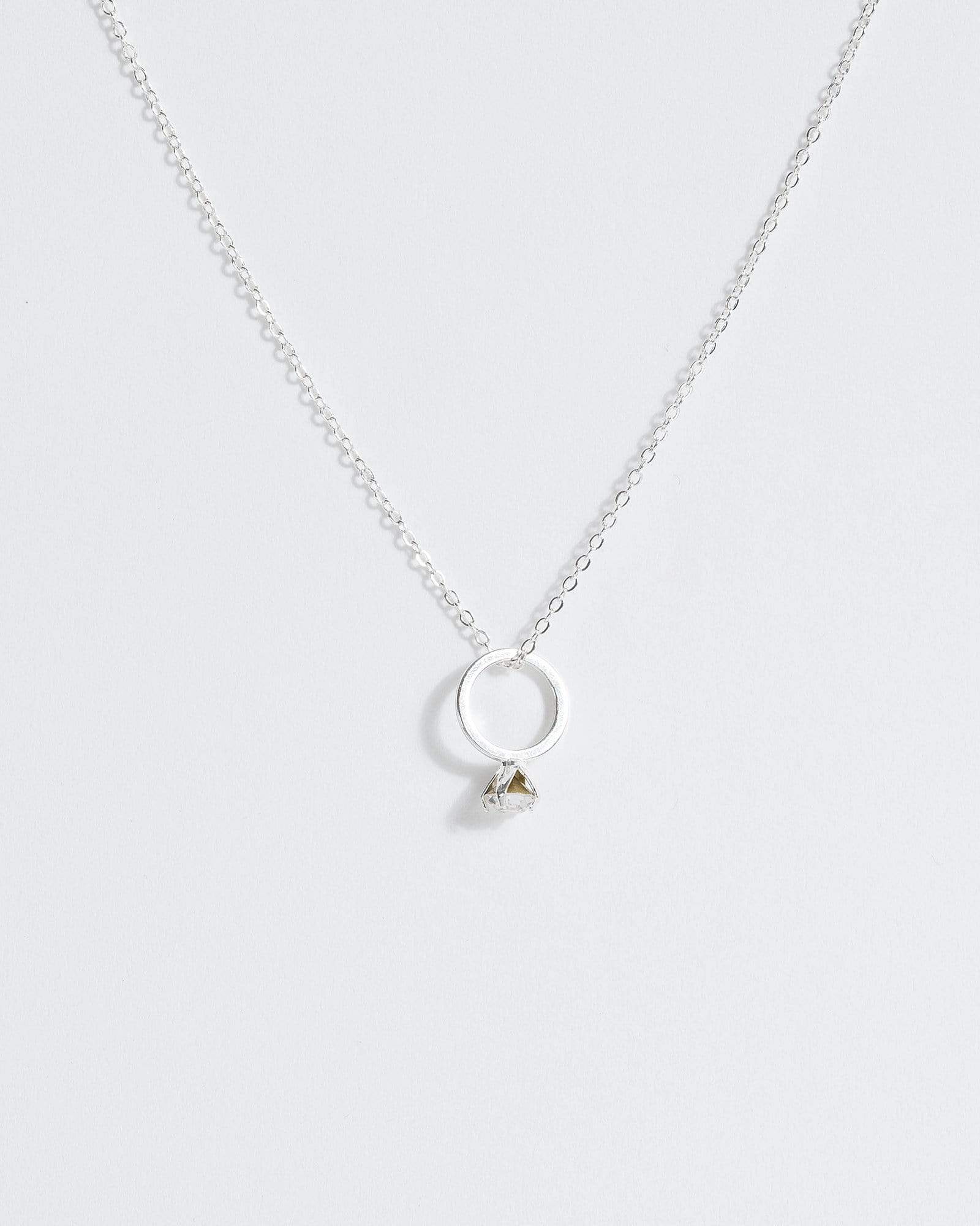 Necklace for shop engagement ring