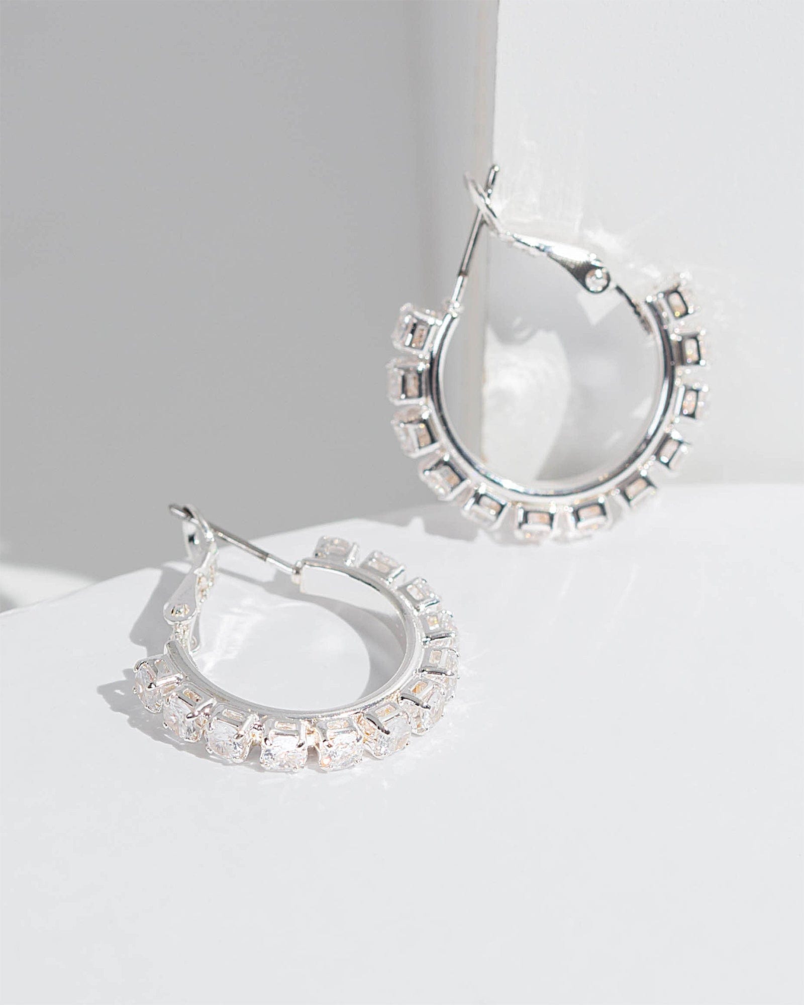 Small hoop earrings with cubic deals zirconia