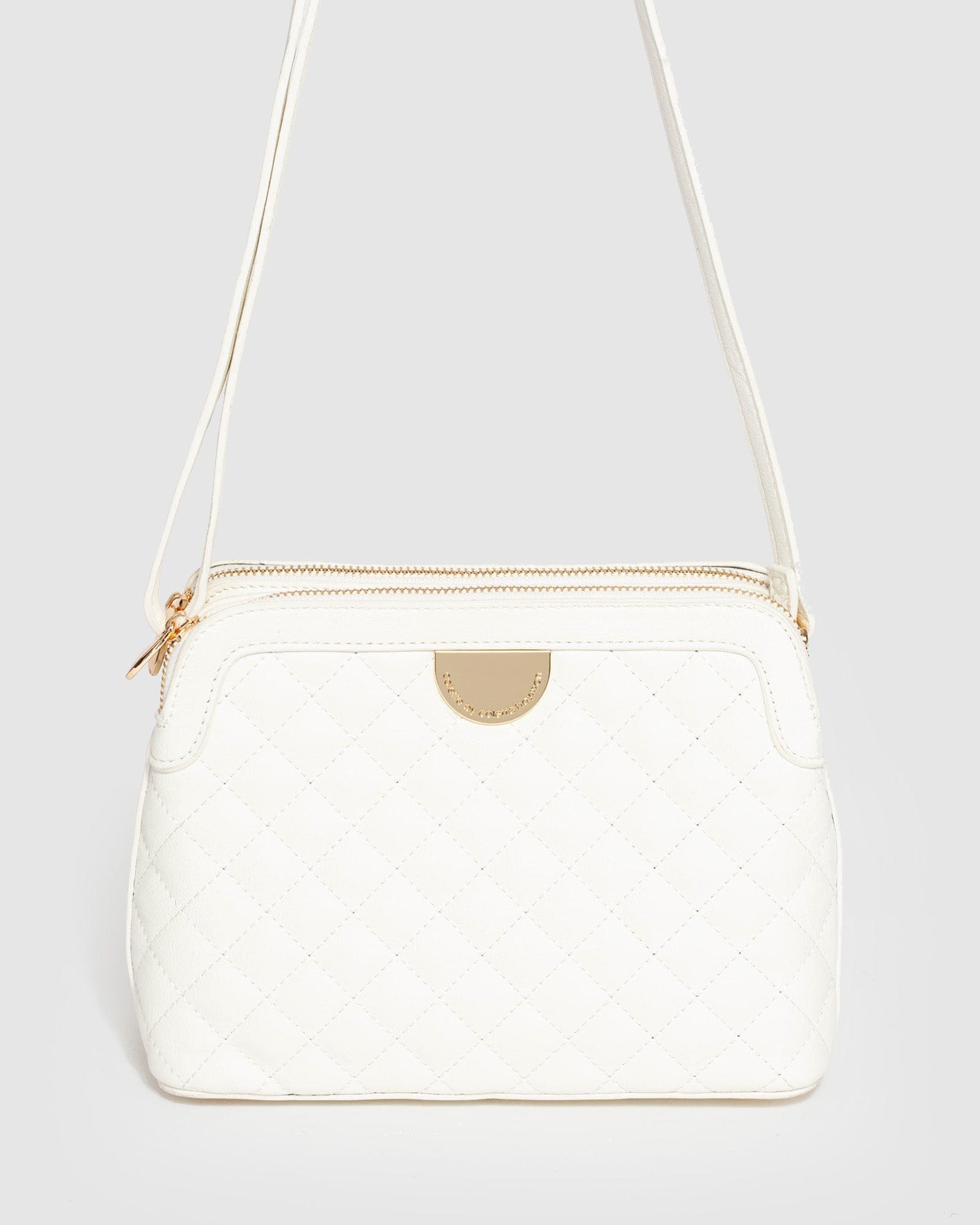 White quilted best sale chain bag