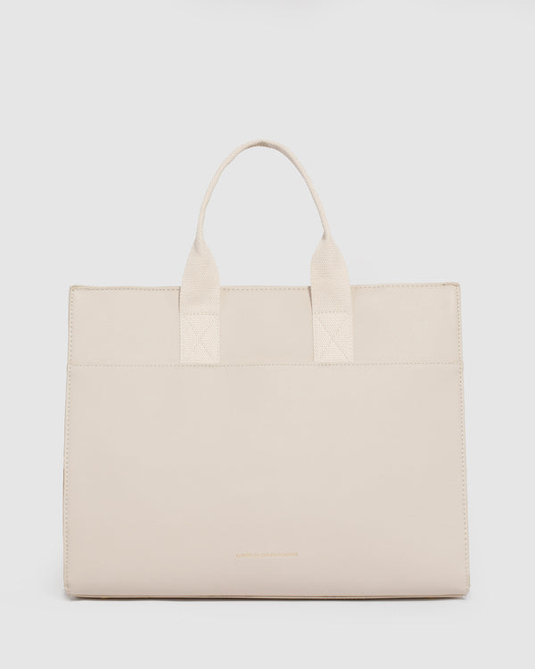 Ivory Bonnie Square Tech Tote Bag