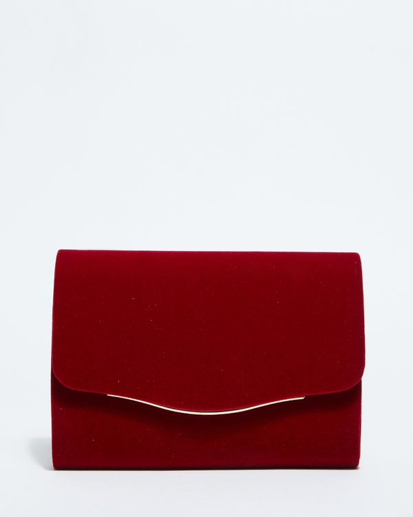 Red Adele Evening Clutch Bag