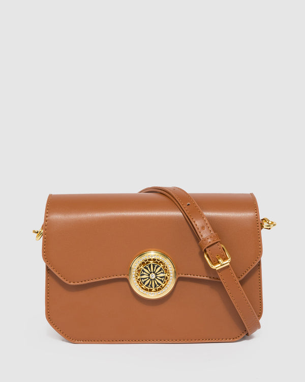 Tan Marie Crossbody Bag