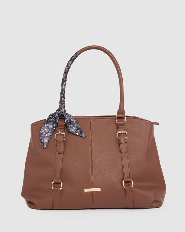 Brown Alice Scarf Weekender Bag