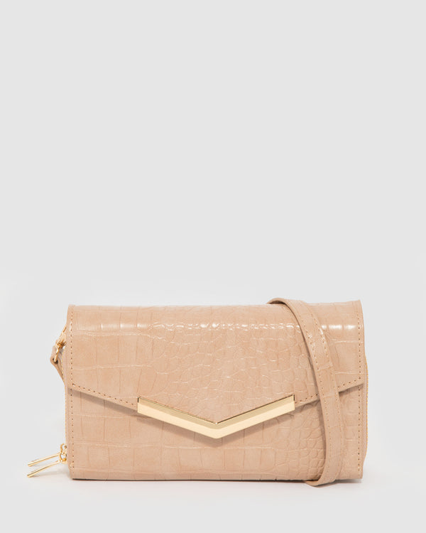 Natural Mia Wallet Crossbody Bag