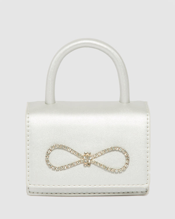 Silver Isabella Bow Mini Bag