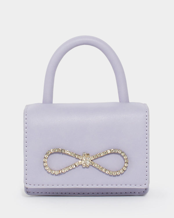 Purple Isabella Bow Mini Bag