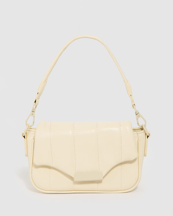 Ivory Luna Quilt Crossbody Bag