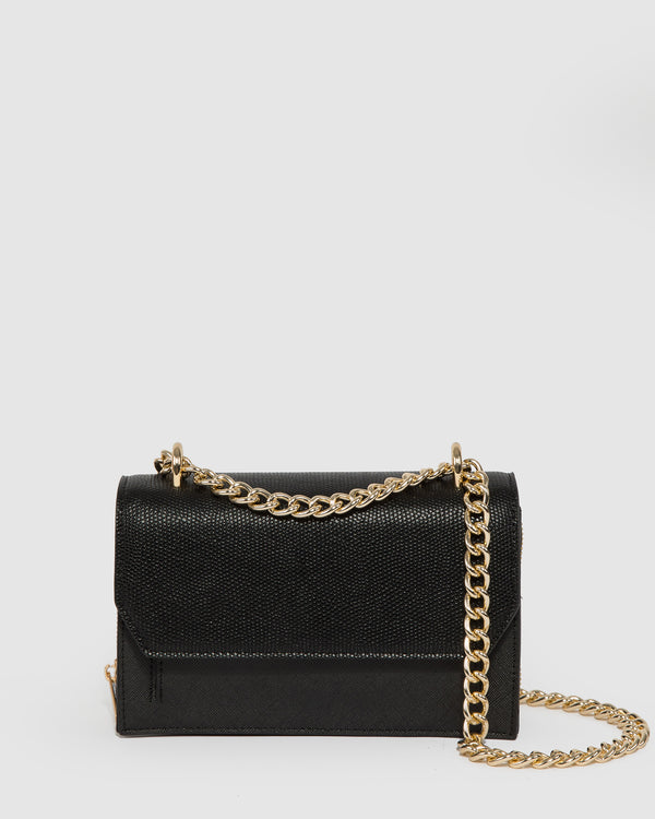 Black Harper Chain Crossbody Bag