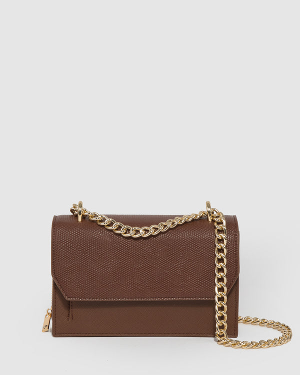 Brown Harper Chain Crossbody Bag