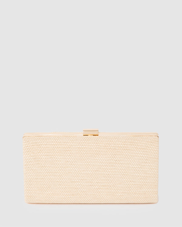 Natural Melanie Plain Clutch Bag