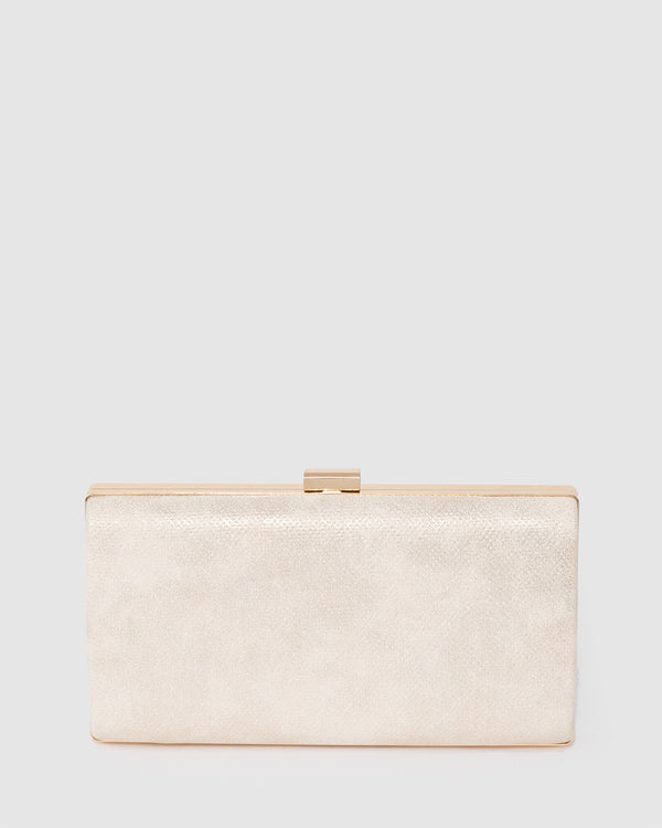 Gold Melanie Plain Clutch Bag