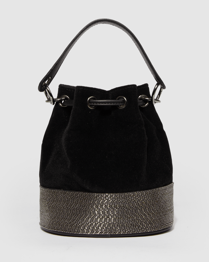 Colette by Colette Hayman Black Anna Evening Bucket Bag