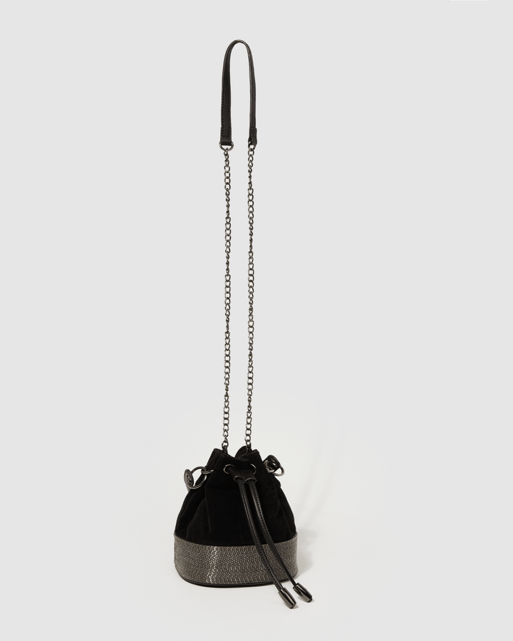 Colette by Colette Hayman Black Anna Evening Bucket Bag