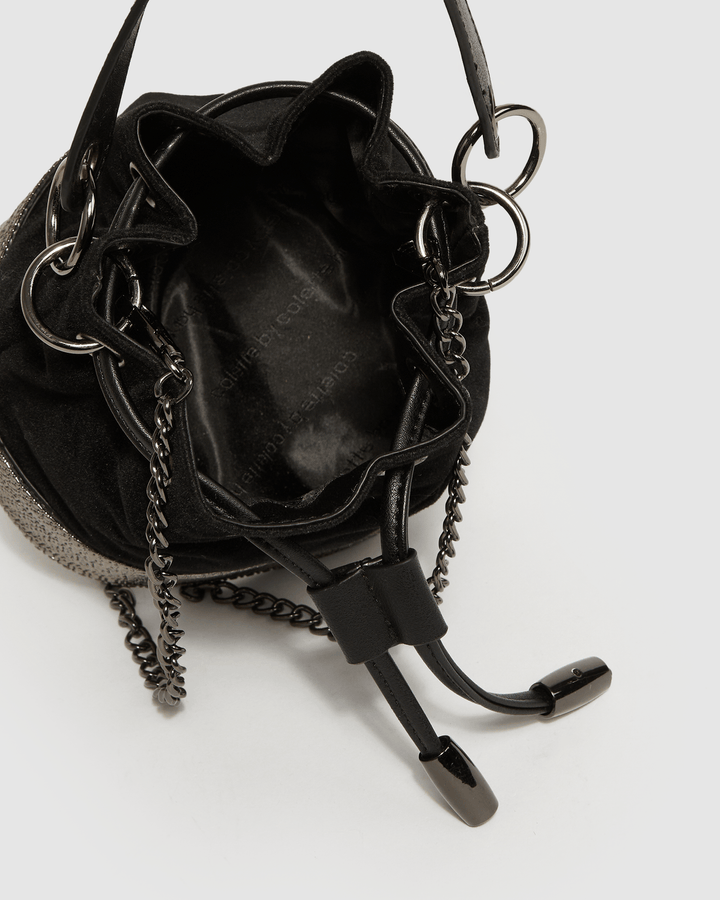 Colette by Colette Hayman Black Anna Evening Bucket Bag