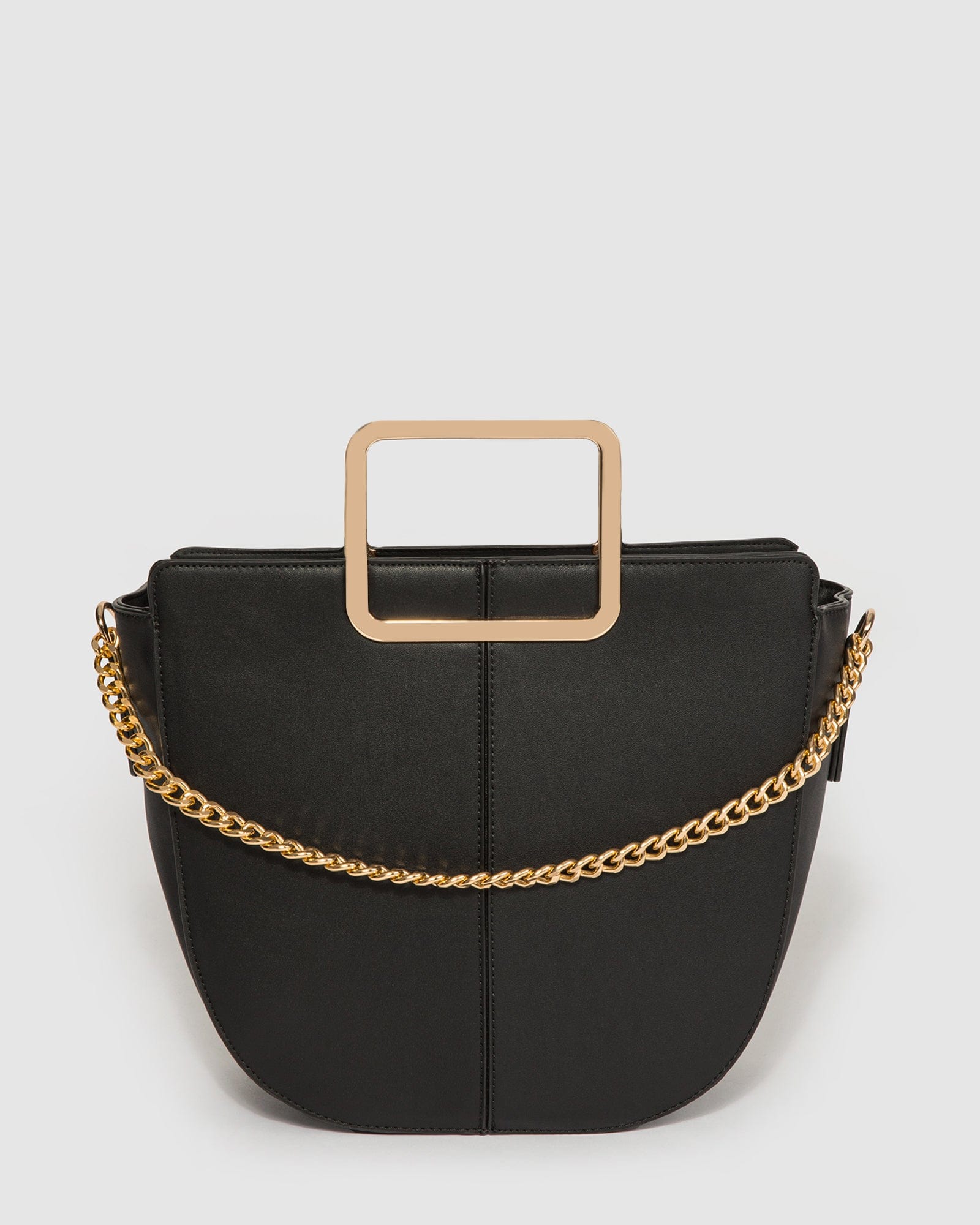 Black Ariel Medium Chain Tote Bag