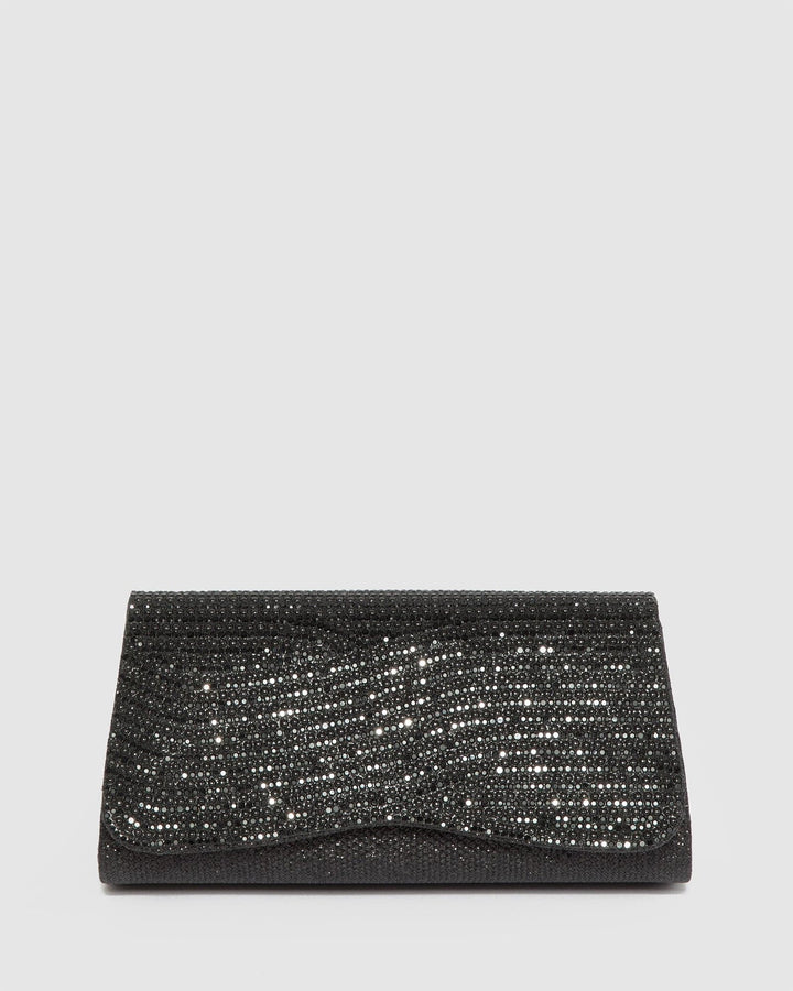 Colette by Colette Hayman Black Ashton Sparkle Clutch Bag