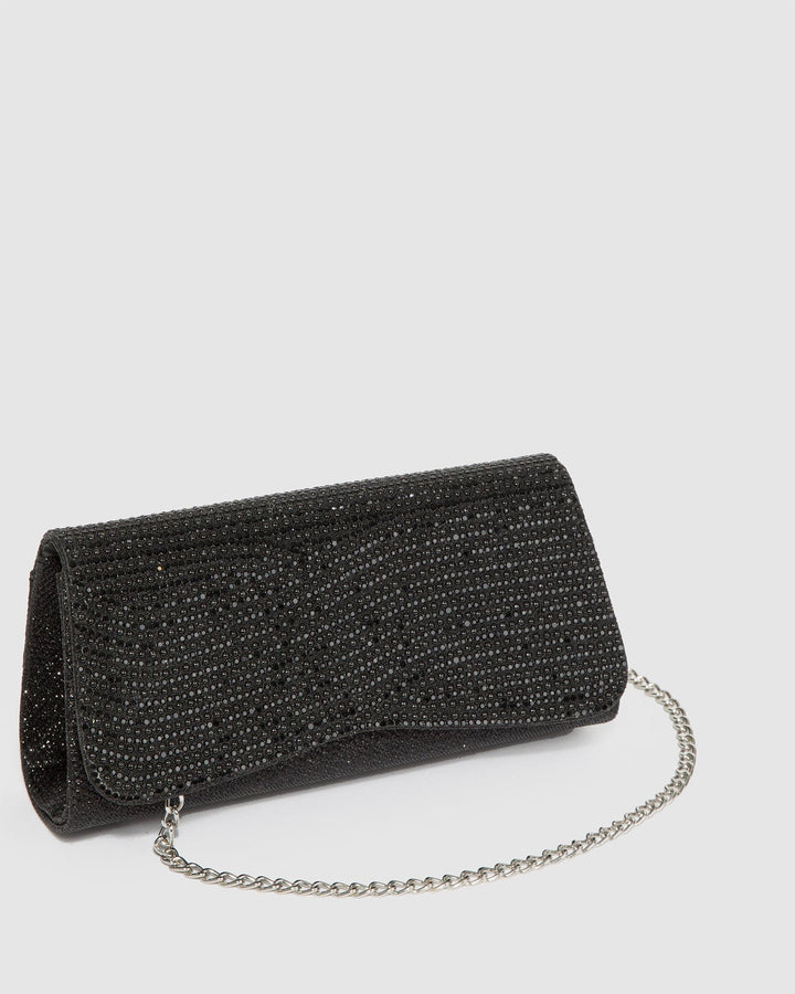 Colette by Colette Hayman Black Ashton Sparkle Clutch Bag