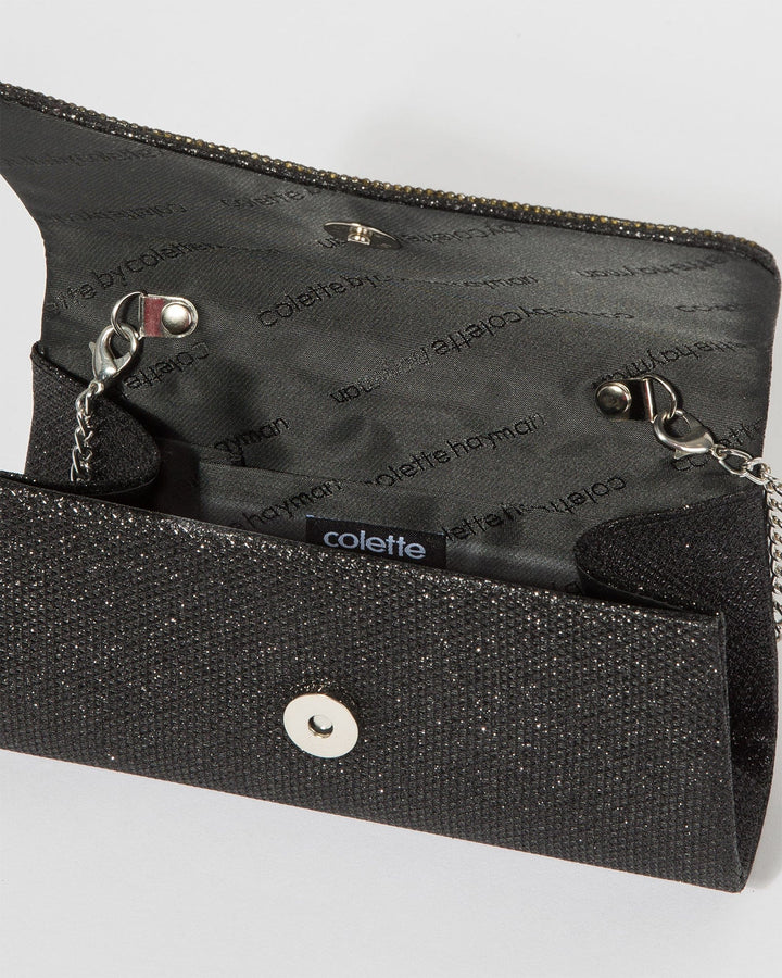 Colette by Colette Hayman Black Ashton Sparkle Clutch Bag