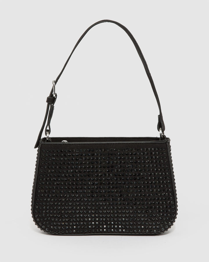 Colette by Colette Hayman Black Camila Crystal Shoulder Bag