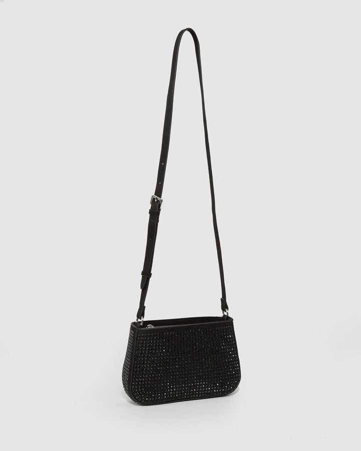 Colette by Colette Hayman Black Camila Crystal Shoulder Bag