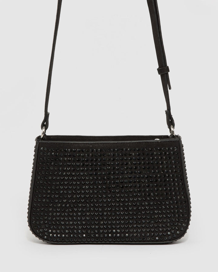 Colette by Colette Hayman Black Camila Crystal Shoulder Bag