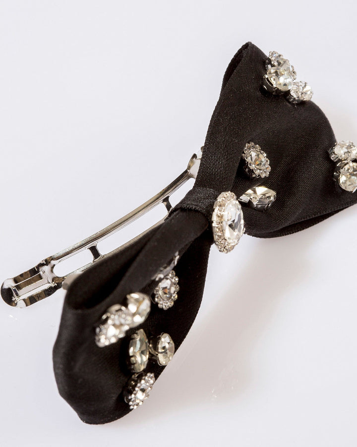 Colette by Colette Hayman Black Crystal Detail Small Hair Bow