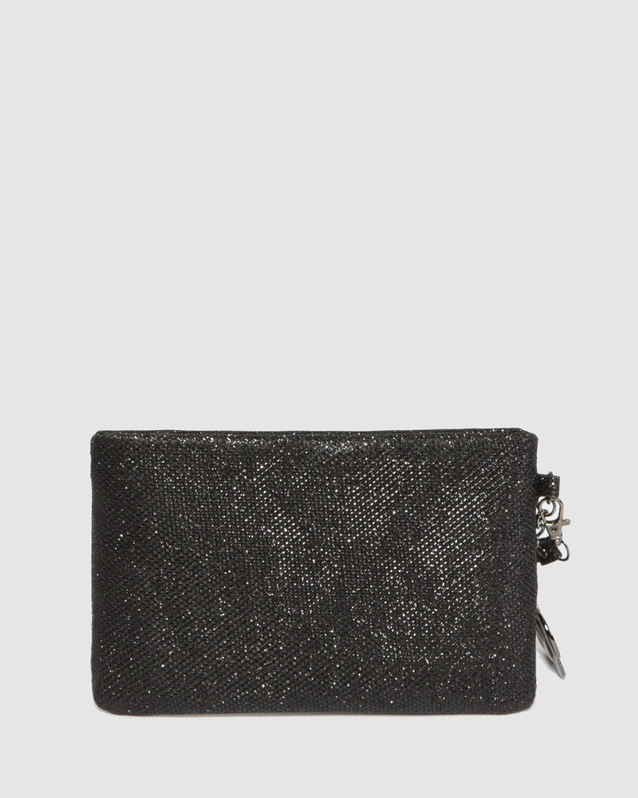 Colette by Colette Hayman Black Emery Rose Clutch Bag