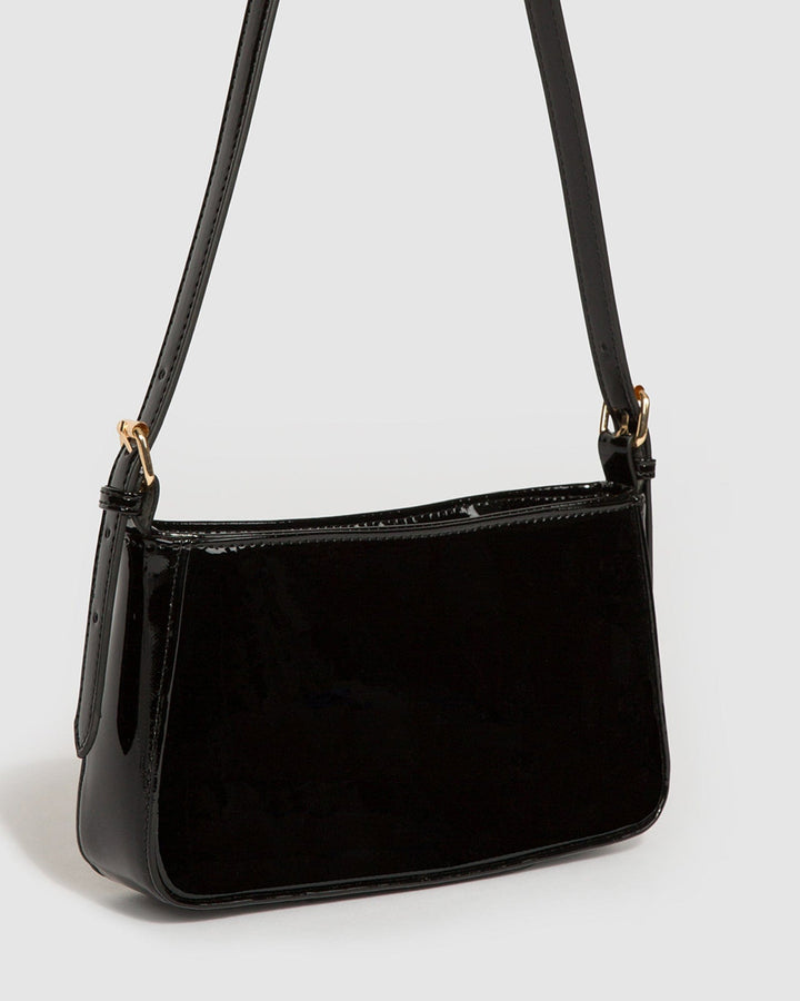 Colette by Colette Hayman Black Frankie Buckle Strap Shoulder Bag