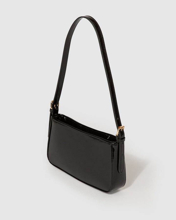 Colette by Colette Hayman Black Frankie Buckle Strap Shoulder Bag