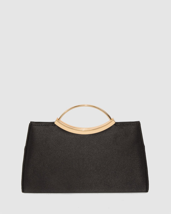 Colette by Colette Hayman Black Jessie Handle Clutch Bag