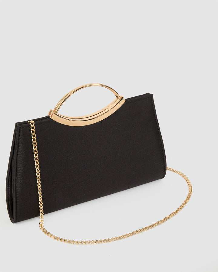 Colette by Colette Hayman Black Jessie Handle Clutch Bag