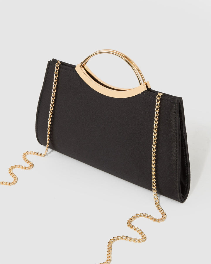 Colette by Colette Hayman Black Jessie Handle Clutch Bag