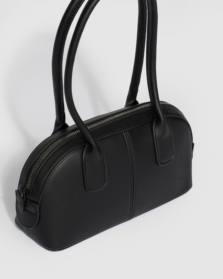 Colette by Colette Hayman Black Kenzie Stitch Bowler Bag