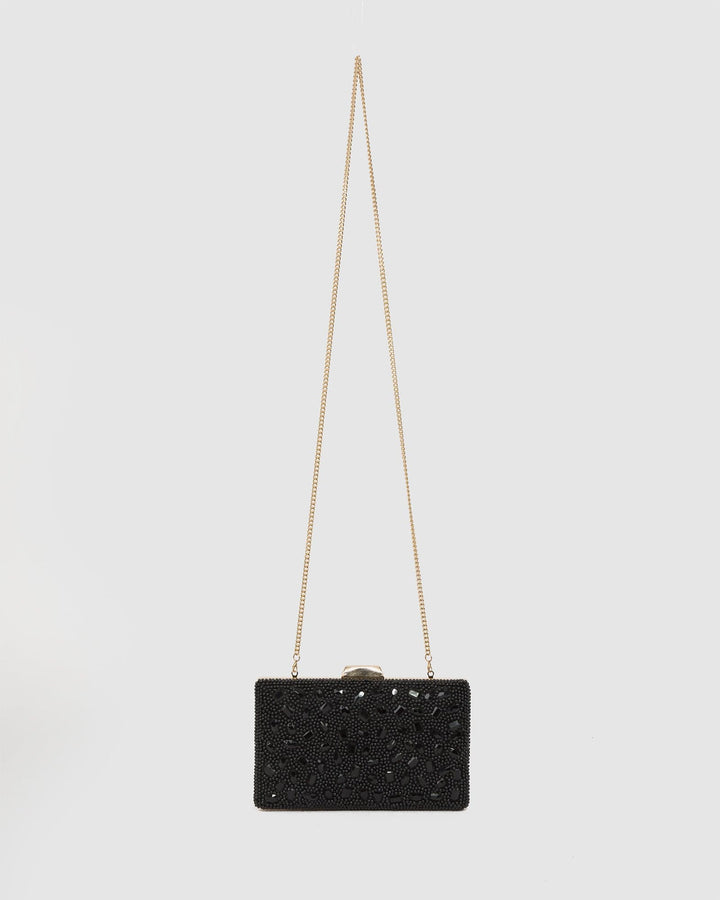 Colette by Colette Hayman Black Lienke Beaded Clutch Bag