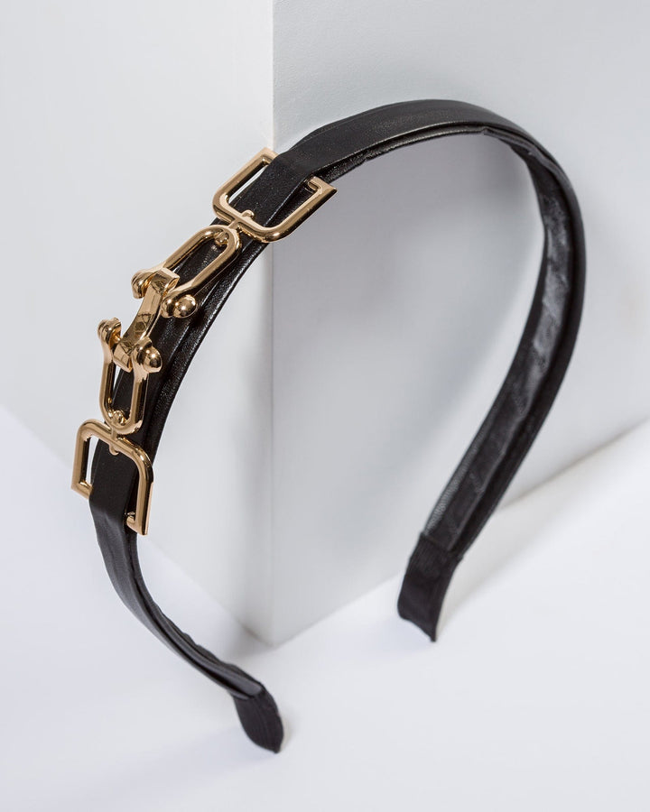 Colette by Colette Hayman Black Link Chain Side Detail Headband