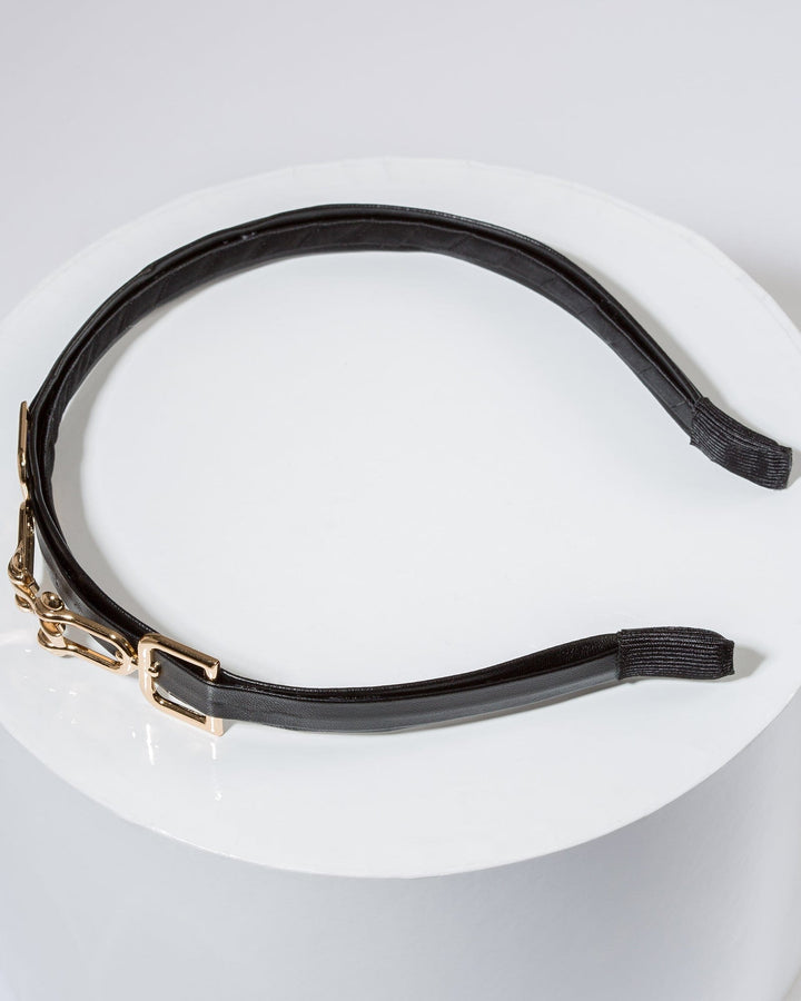 Colette by Colette Hayman Black Link Chain Side Detail Headband