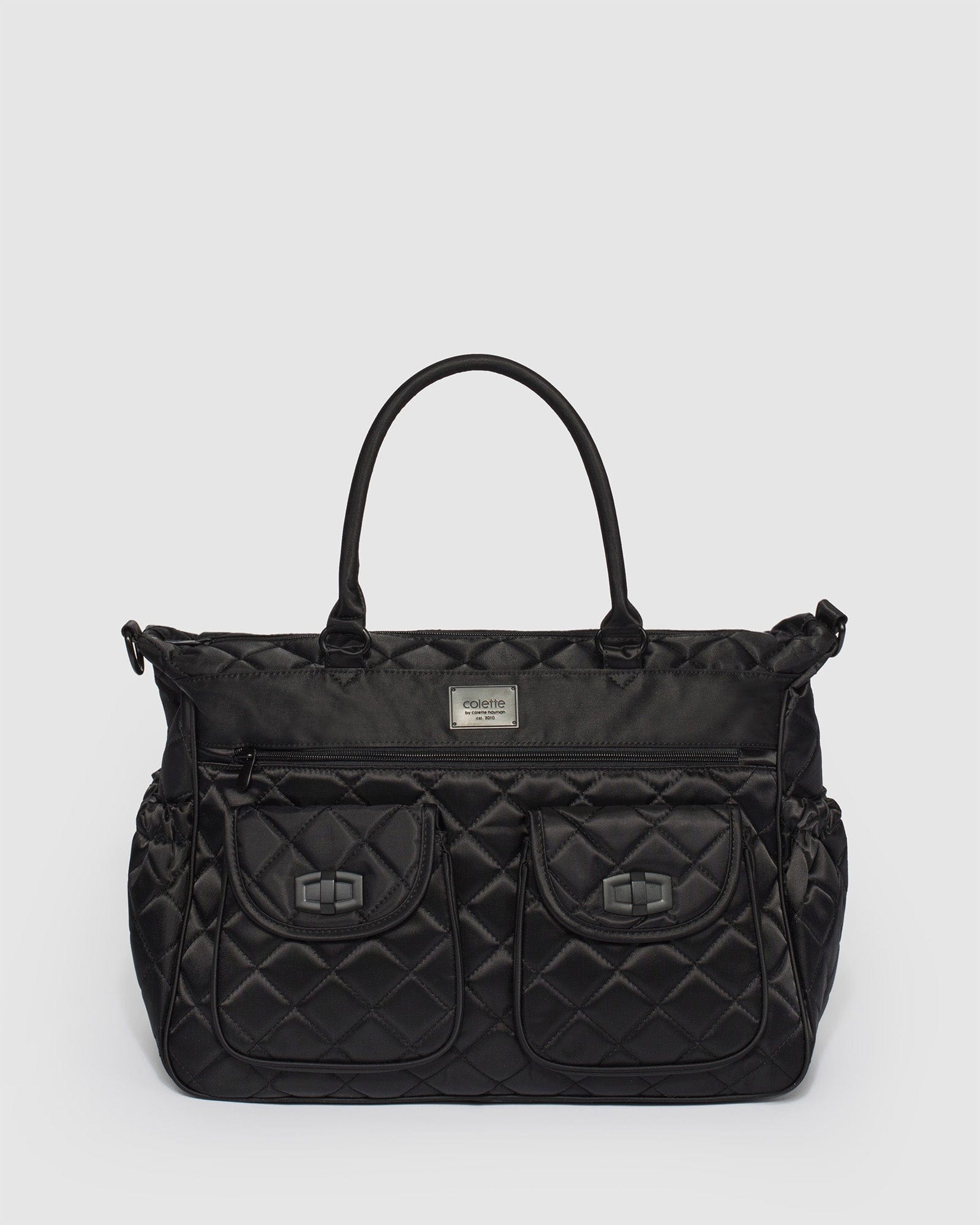 Black Quilted Baby Travel Bag colette by colette hayman