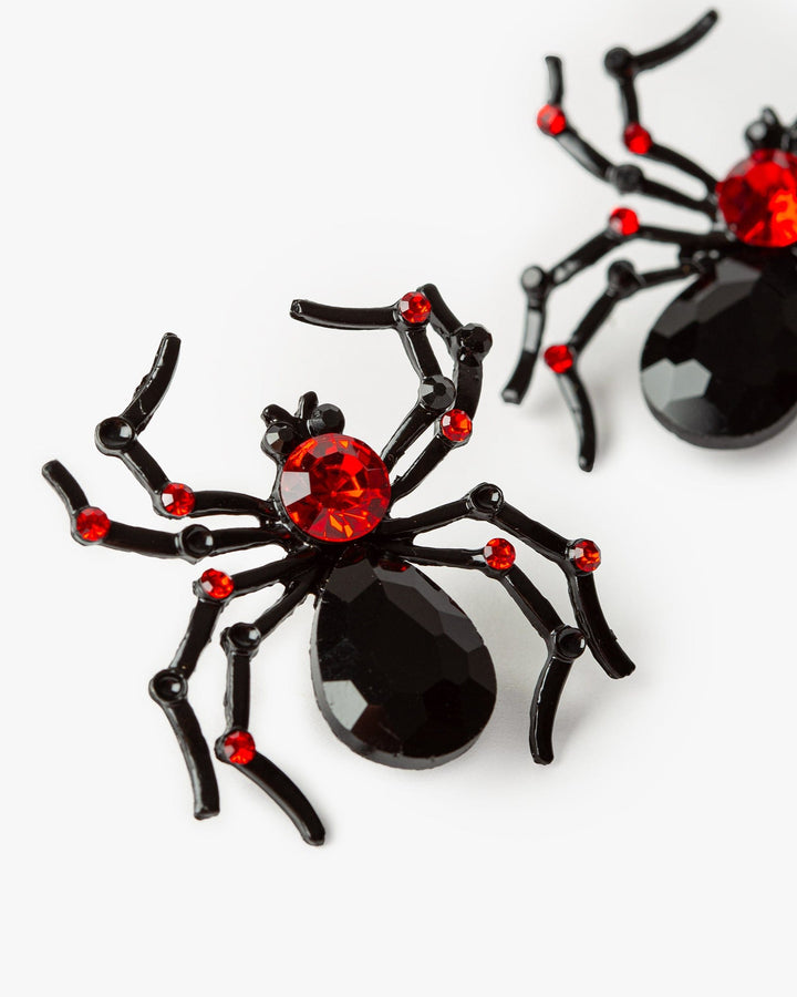 Colette by Colette Hayman Black Red Back Spider Earrings