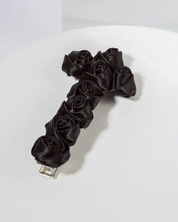 Colette by Colette Hayman Black Rosette Cross Hair Clip