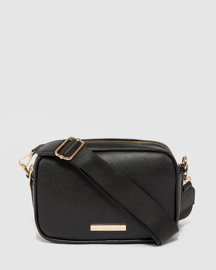 Colette by Colette Hayman Black Selina Webbing Strap Crossbody Bag